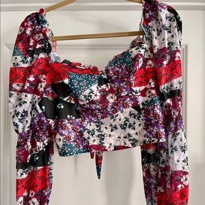 Boho Floral Crop Top